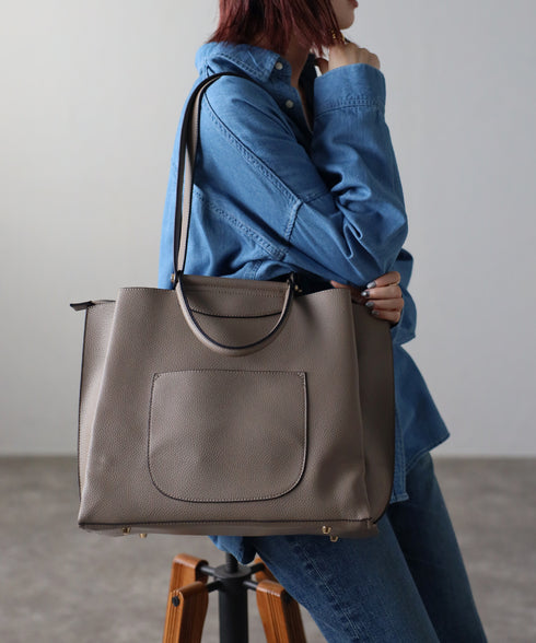 【人気商品】2WAYバーハンドルトートバッグ 17-1135