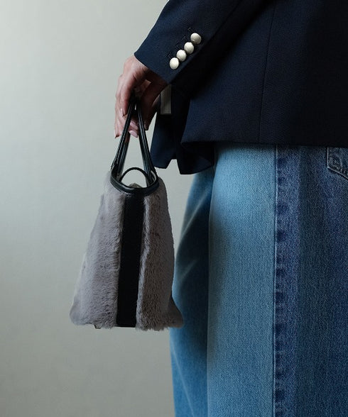 ファーハンドバッグ 12-1179