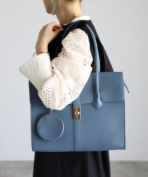 【雑誌掲載・人気商品】エレガンストートバッグ 丸ポーチ付き 17-0994