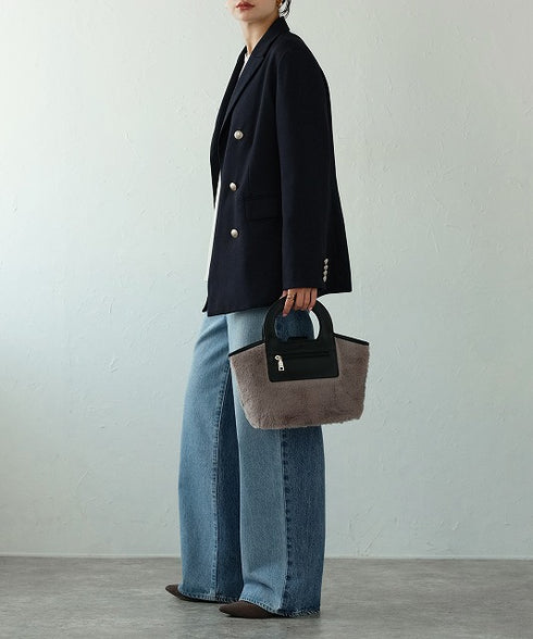 ファーハンドバッグ 12-1179