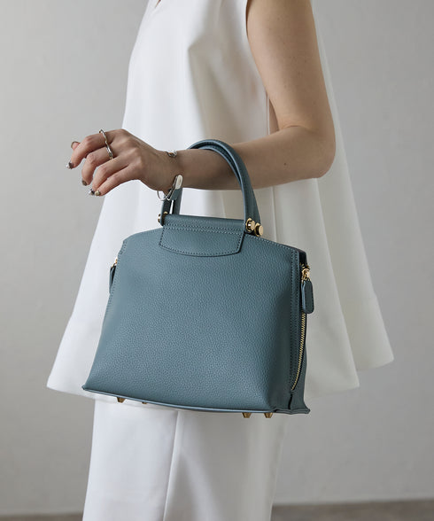 【ショップチャンネルOA商品】レザー ファスナーデザイン 2WAYハンドバッグ 18-1199