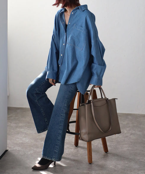 【人気商品】2WAYバーハンドルトートバッグ 17-1135