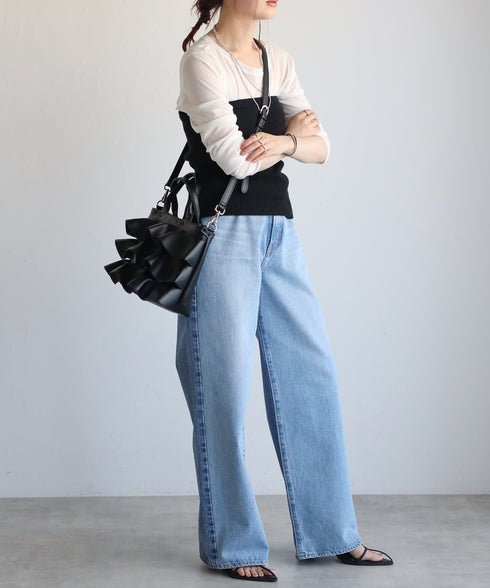 【雑誌掲載・ショップチャンネルOA商品】2WAYフリルハンドバッグ 12-1162