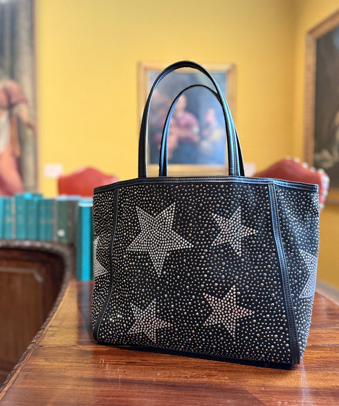 【ショップチャンネルOA商品】星柄ラインストーントートバッグポーチセット 17-0998