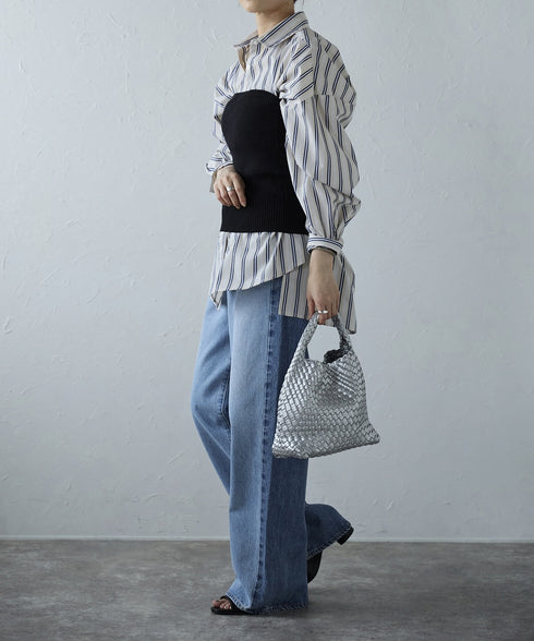 【ショップチャンネルOA商品】編込みメッシュミニトートバッグ ポーチセット 17-1161