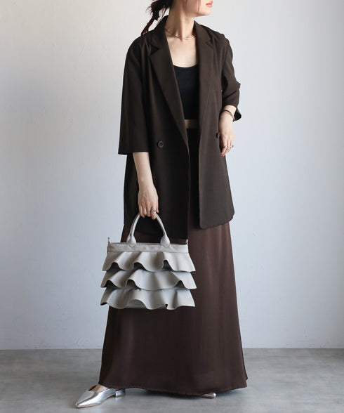 【雑誌掲載・ショップチャンネルOA商品】2WAYフリルハンドバッグ 12-1162