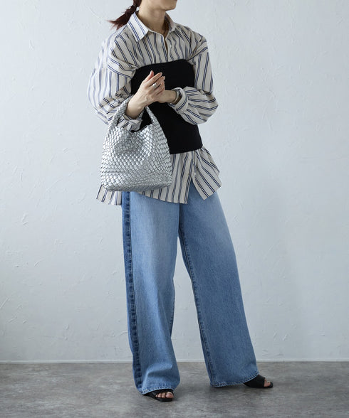 【ショップチャンネルOA商品】編込みメッシュミニトートバッグ ポーチセット 17-1161