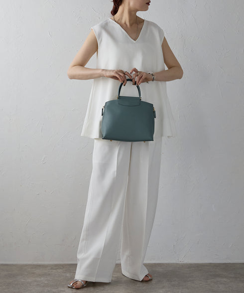 【ショップチャンネルOA商品】レザー ファスナーデザイン 2WAYハンドバッグ 18-1199