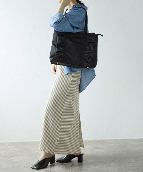 【ショップチャンネルOA商品】A4フリルトートバッグ 12-1159