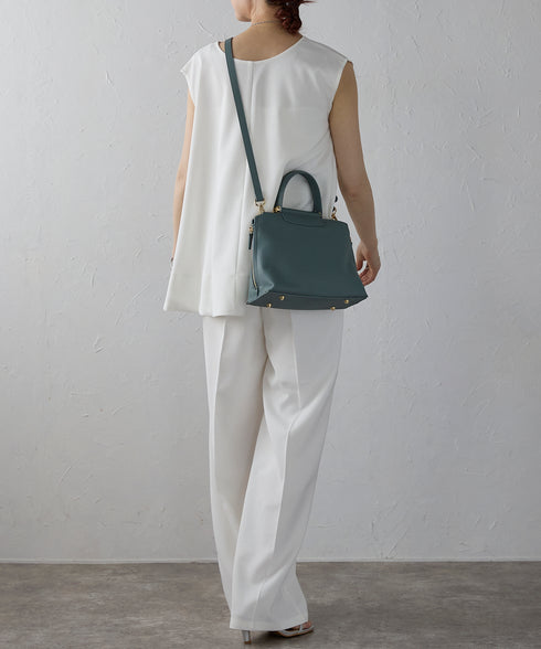 【ショップチャンネルOA商品】レザー ファスナーデザイン 2WAYハンドバッグ 18-1199