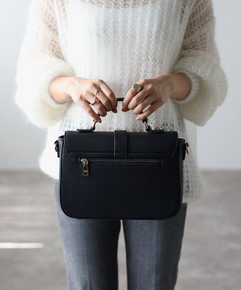 2WAYレザーショルダーハンドバッグ 18-1097