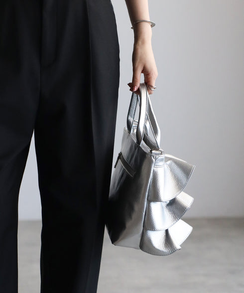 【雑誌掲載・ショップチャンネルOA商品】2WAYフリルハンドバッグ 12-1162