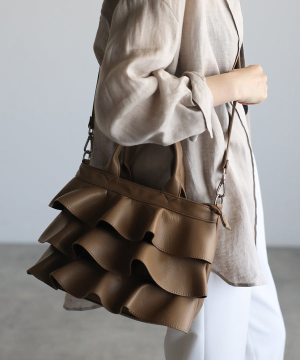 【雑誌掲載・ショップチャンネルOA商品】2WAYフリルハンドバッグ 12-1162