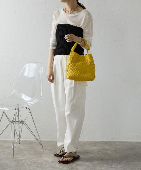 【ショップチャンネルOA商品】編込みメッシュミニトートバッグ ポーチセット 17-1161