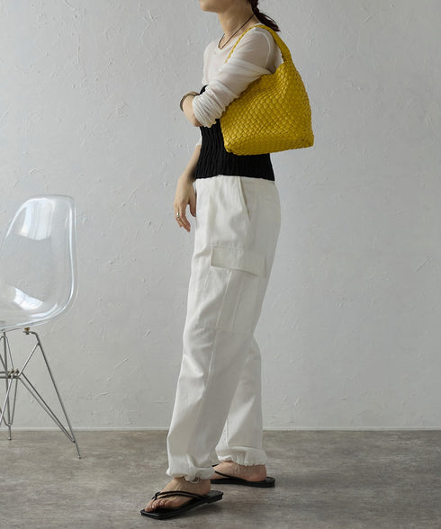 【ショップチャンネルOA商品】編込みメッシュミニトートバッグ ポーチセット 17-1161