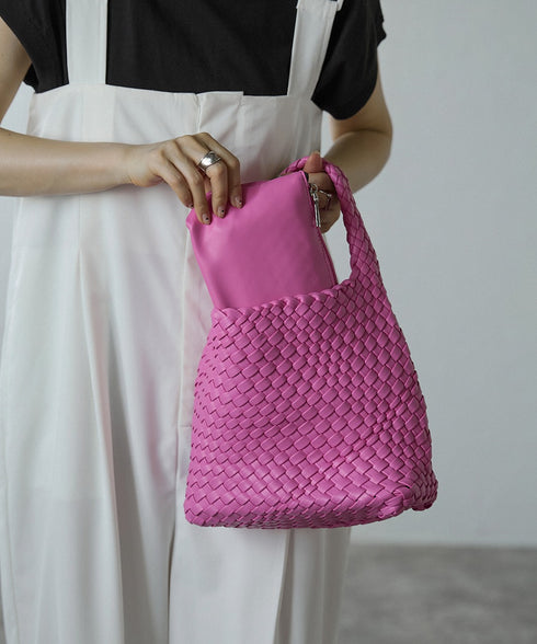 【ショップチャンネルOA商品】編込みメッシュミニトートバッグ ポーチセット 17-1161