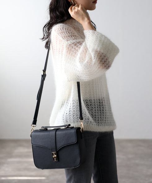 2WAYレザーショルダーハンドバッグ 18-1097