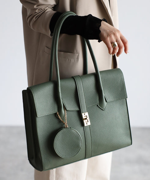 【雑誌掲載・人気商品】エレガンストートバッグ 丸ポーチ付き 17-0994