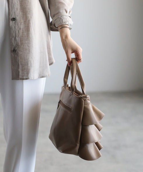 【雑誌掲載・ショップチャンネルOA商品】2WAYフリルハンドバッグ 12-1162