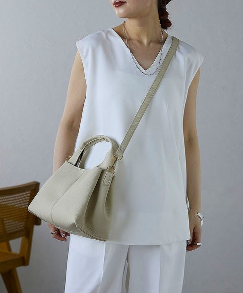 【ショップチャンネルOA商品】レザー 軽量 2WAY ハンドバッグ 18-1195