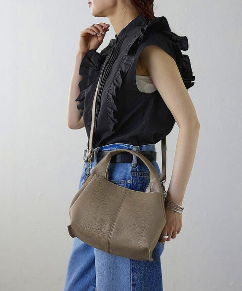 【ショップチャンネルOA商品】レザー 軽量 2WAY ハンドバッグ 18-1195