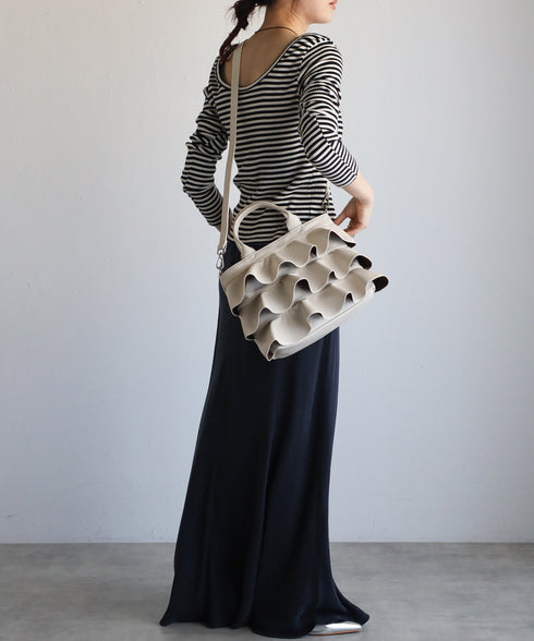 【雑誌掲載・ショップチャンネルOA商品】2WAYフリルハンドバッグ 12-1162