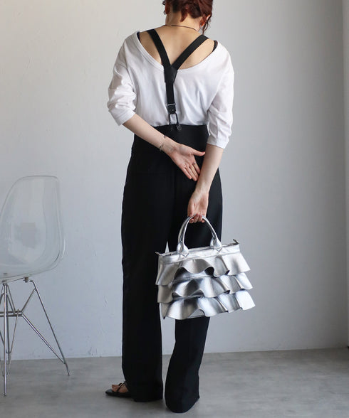 【雑誌掲載・ショップチャンネルOA商品】2WAYフリルハンドバッグ 12-1162