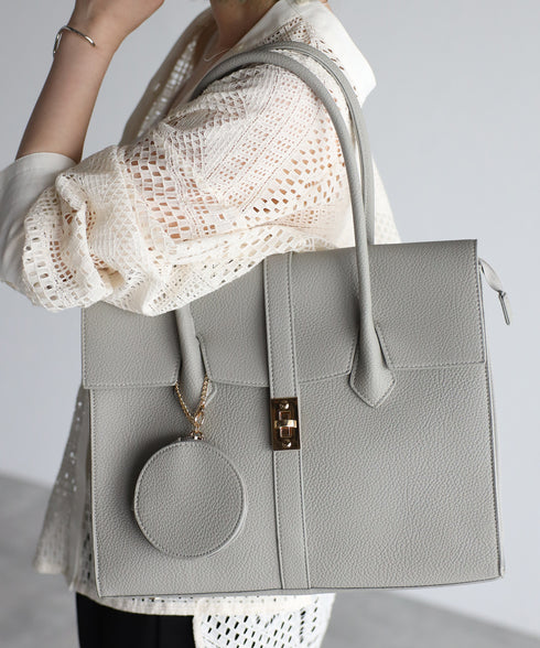 【雑誌掲載・人気商品】エレガンストートバッグ 丸ポーチ付き 17-0994