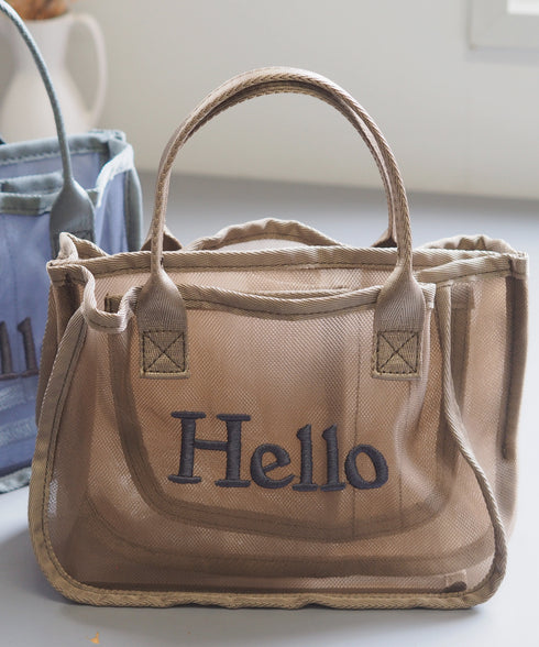 メッシュバッグインハンドバッグ 15-5018