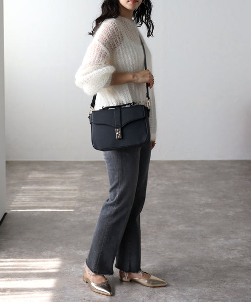 2WAYレザーショルダーハンドバッグ 18-1097