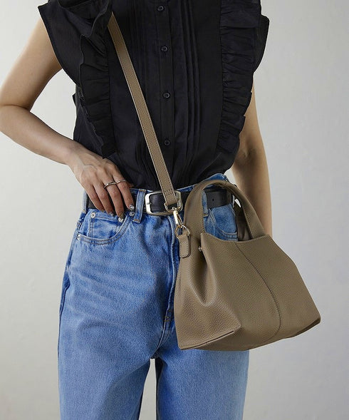 【ショップチャンネルOA商品】レザー 軽量 2WAY ハンドバッグ 18-1195