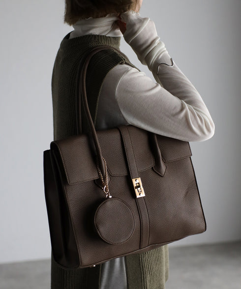 【雑誌掲載・人気商品】エレガンストートバッグ 丸ポーチ付き 17-0994