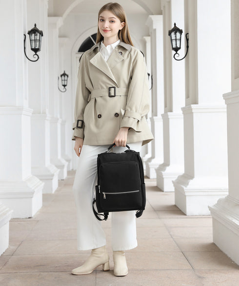 撥水スクエア型 収納ポケット多数 リュックサック 17-1230