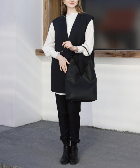 【ショップチャンネルOA商品】レザートライアングルトートバッグ 18-1190