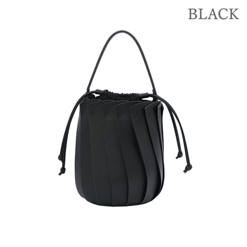 【ショップチャンネルOA商品】プリーツ バケツ型 2WAY ショルダーバッグ 巾着 17-1202