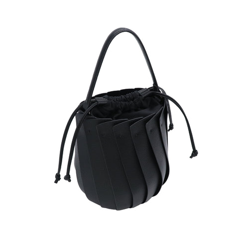 【ショップチャンネルOA商品】プリーツ バケツ型 2WAY ショルダーバッグ 巾着 17-1202