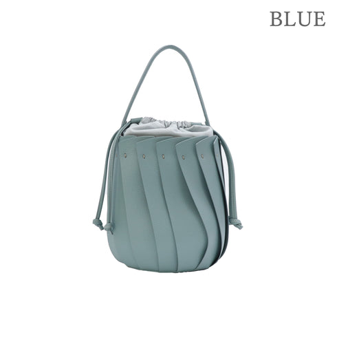 【ショップチャンネルOA商品】プリーツ バケツ型 2WAY ショルダーバッグ 巾着 17-1202