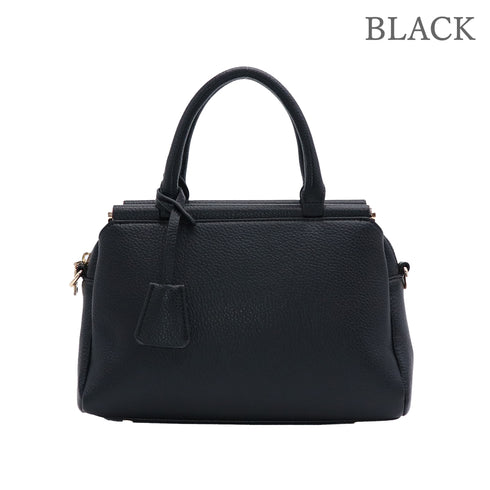 2WAY3室構造バーハンドルバッグ キーチャーム付き 12-1207