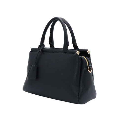 2WAY3室構造バーハンドルバッグ キーチャーム付き 12-1207