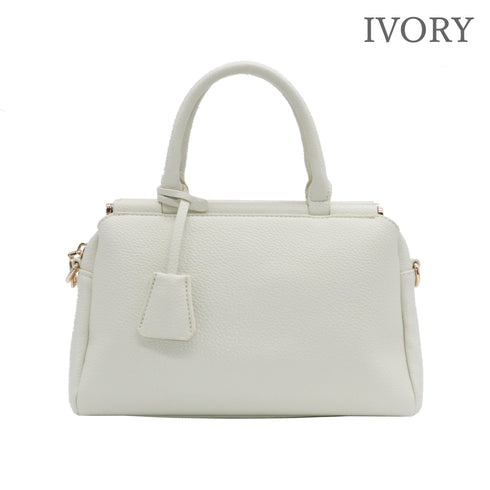 2WAY3室構造バーハンドルバッグ キーチャーム付き 12-1207