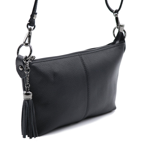 タッセル付きレザーショルダーバッグ 18-0429