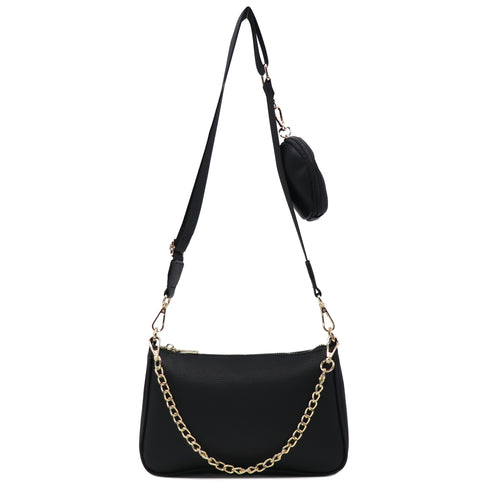 レザー 3WAYショルダーバッグ 丸ポーチセット 18-1149