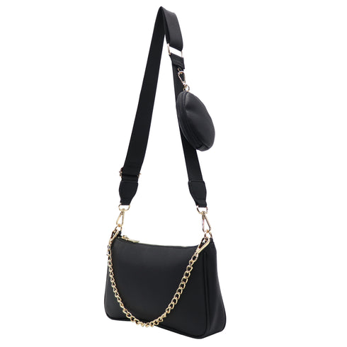 レザー 3WAYショルダーバッグ 丸ポーチセット 18-1149