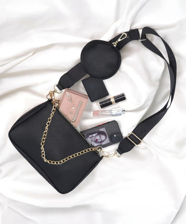 レザー 3WAYショルダーバッグ 丸ポーチセット 18-1149