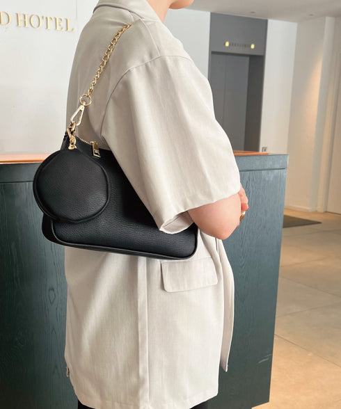 レザー 3WAYショルダーバッグ 丸ポーチセット 18-1149