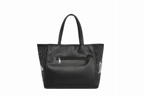 【ショップチャンネルOA商品】星柄ラインストーントートバッグポーチセット 17-0998