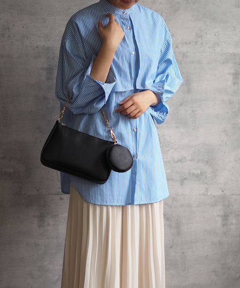 レザー 3WAYショルダーバッグ 丸ポーチセット 18-1149