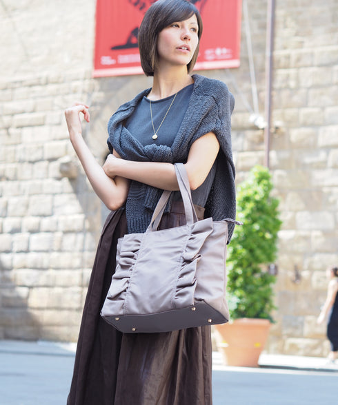 【ショップチャンネルOA商品】A4フリルトートバッグ 12-1159