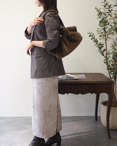 ベルトモチーフ エコファー トートバッグ 12-1250