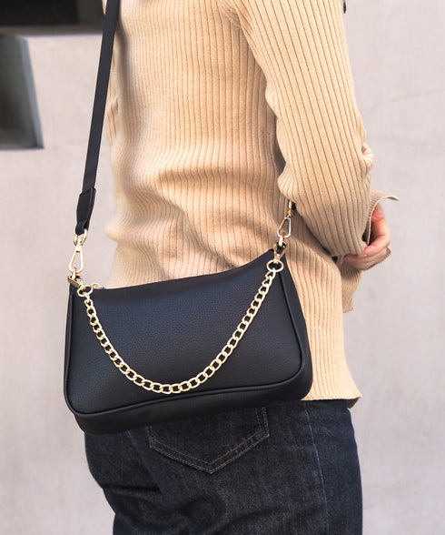 レザー 3WAYショルダーバッグ 丸ポーチセット 18-1149